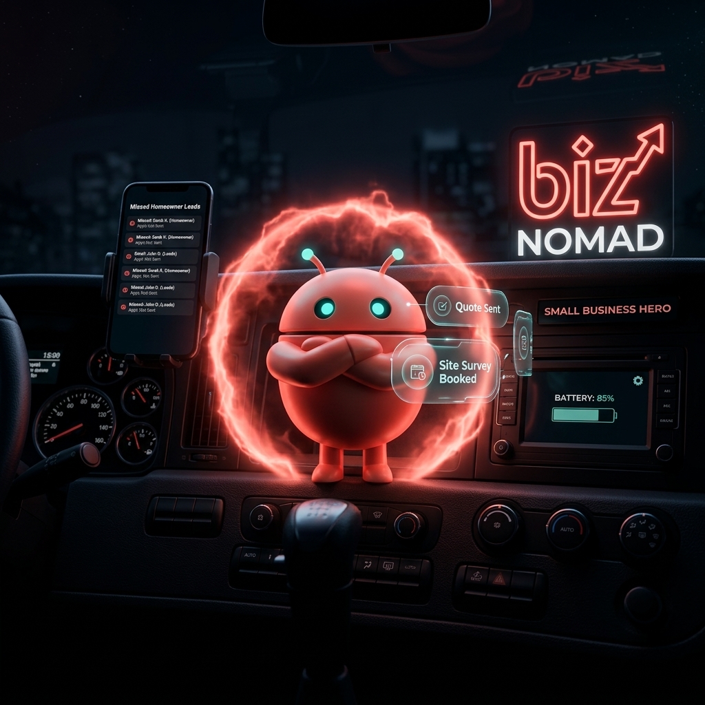 OpenClaw mascot confidently handling solar installation leads